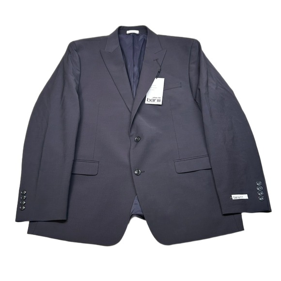 Bar III Slim Fit Suit Jacket Mens 46R‎ 46 Burgundy Red Wool Blend $425 NEW